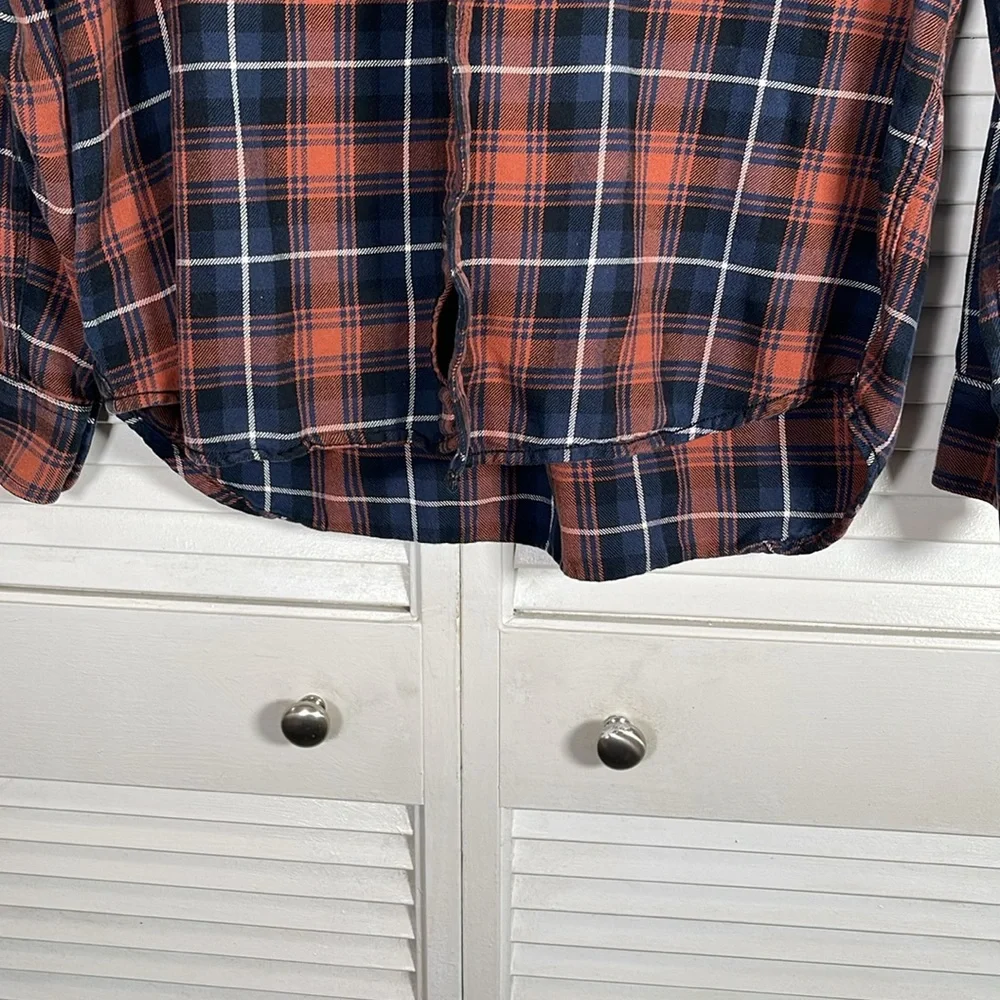 VANS Sycamore Flannel Long Sleeve Shirt, Dress Blue Sequoia, Size Large, Stylish - Picture 4 of 15